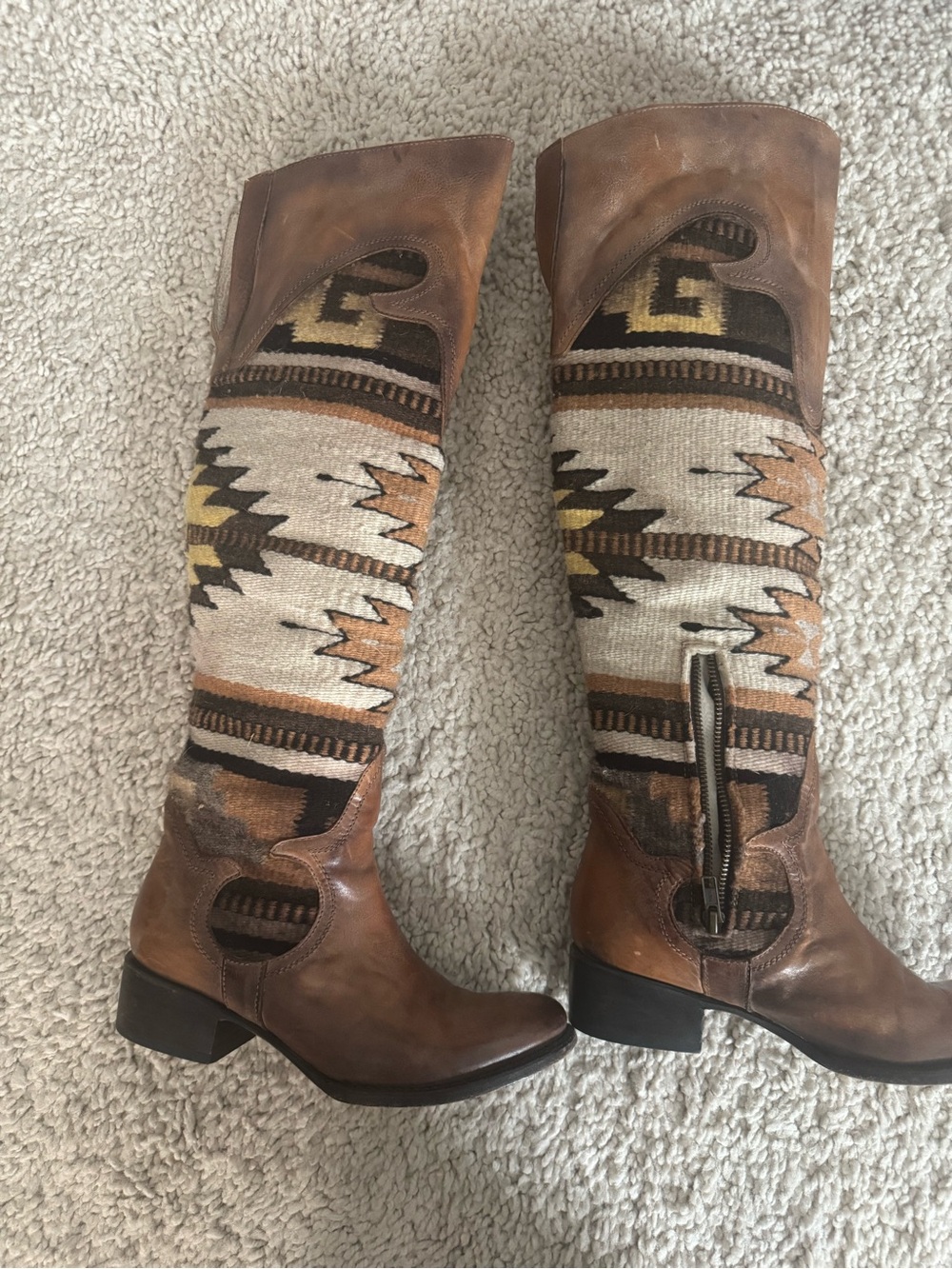 Freebird by Steven Sun Boots Southwestern Over the Knee Boots Size 8 - Picture 6 of 10